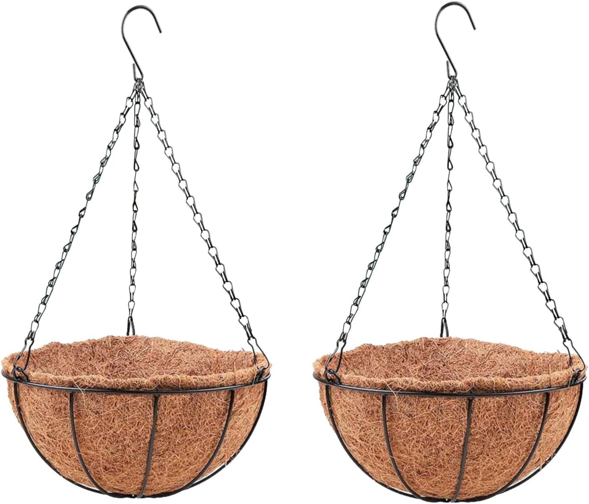 LaLaGreen Metal Hanging Baskets with Coco Liners (CLASSIC)