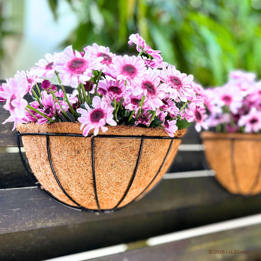 LaLaGreen Half-Round Coconut Coir Replacement Liners — Natural Coir