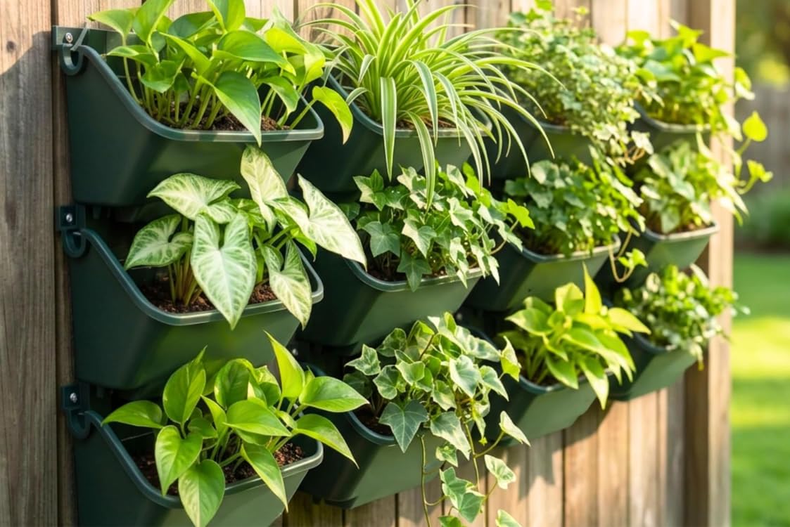 LaLaGreen Vertical Garden Hanging Planters with S-Hooks