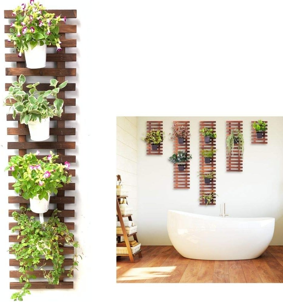 LaLaGreen Wooden Wall Plant Holders — Natural Wood