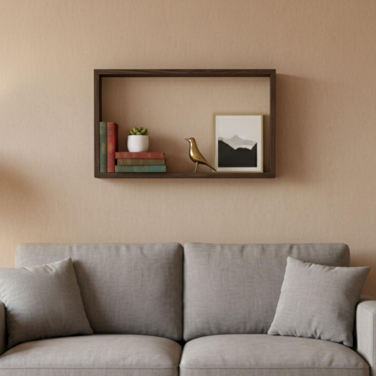 LaLaGreen Wooden Wall Planter Boxes and Floating Shelves Sets — Mixed sizes