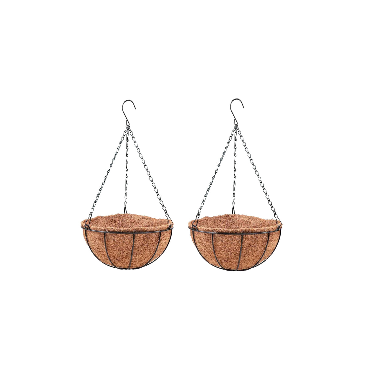 LaLaGreen Hanging Baskets for Plants (10 in, 6 Pack) Coco Liner Flower Pots
