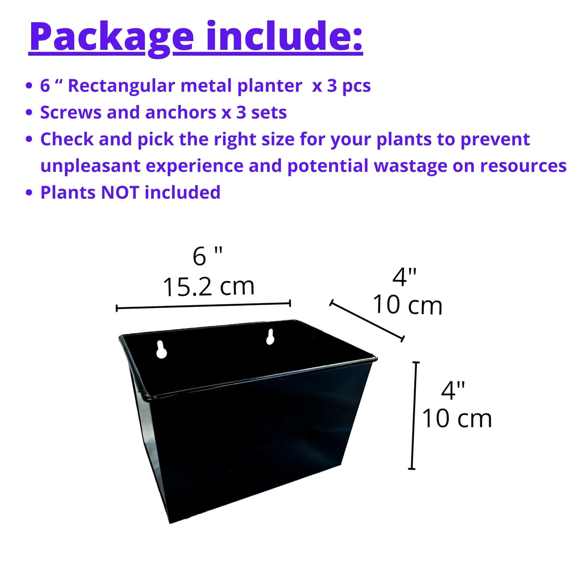 LaLaGreen Metal Wall-Mount Planter Pots