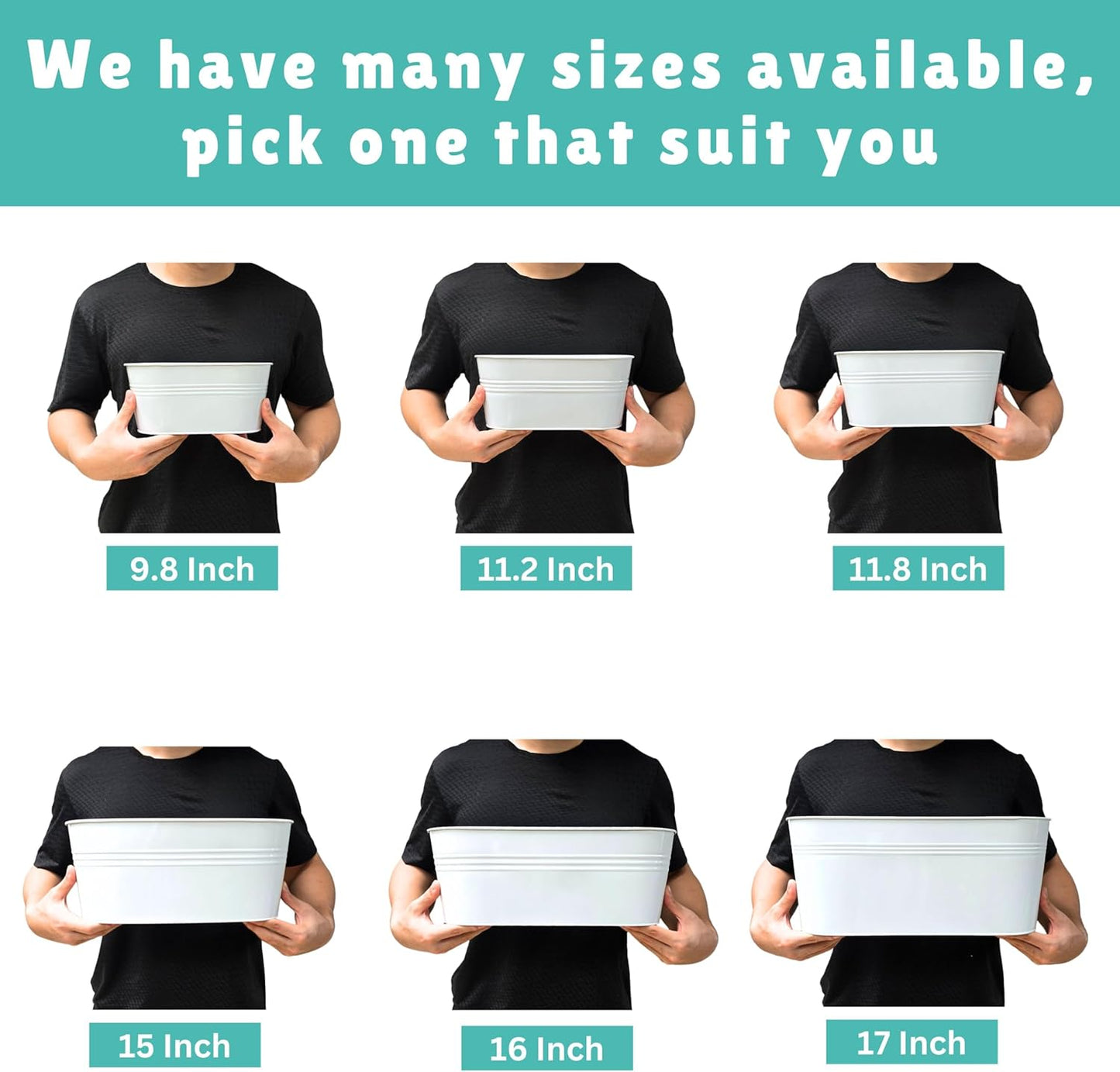 LaLaGreen Rail Planter Outdoor Plants (8 Pack, 11.8 Inch) White Metal Iron Hanging Flower Pots Deck Railings Fence Buckets Modern Countryside Boho Style Wall Mount Window Box Holder Hooks Porch Decor