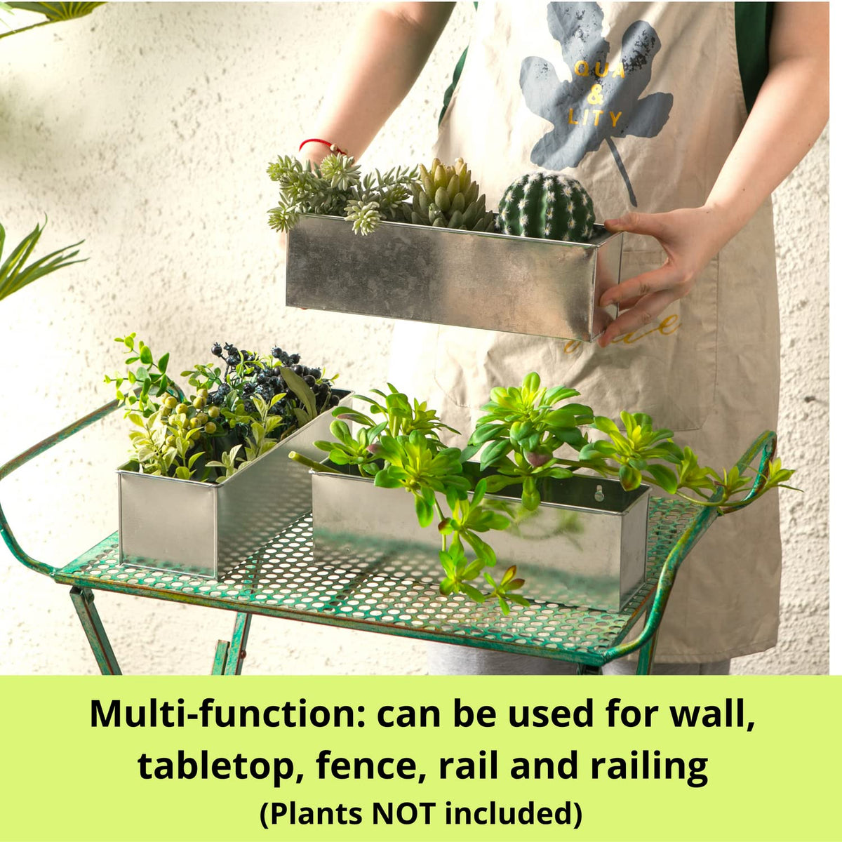 LaLaGreen Metal Wall-Mount Planter Pots
