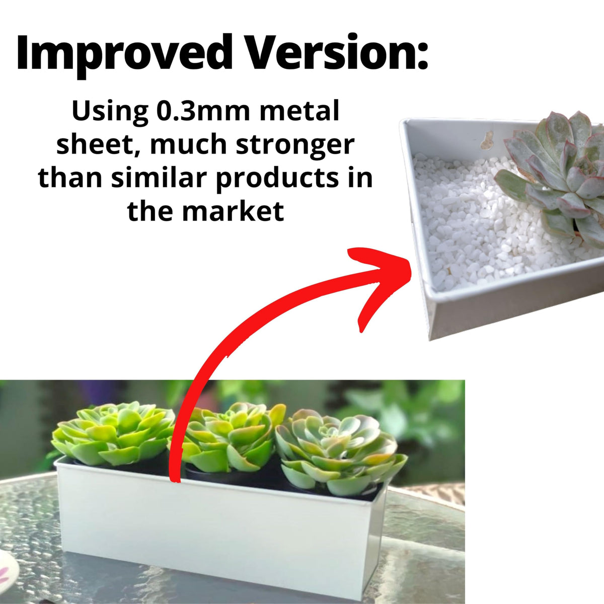 LaLaGreen Metal Wall-Mount Planter Pots