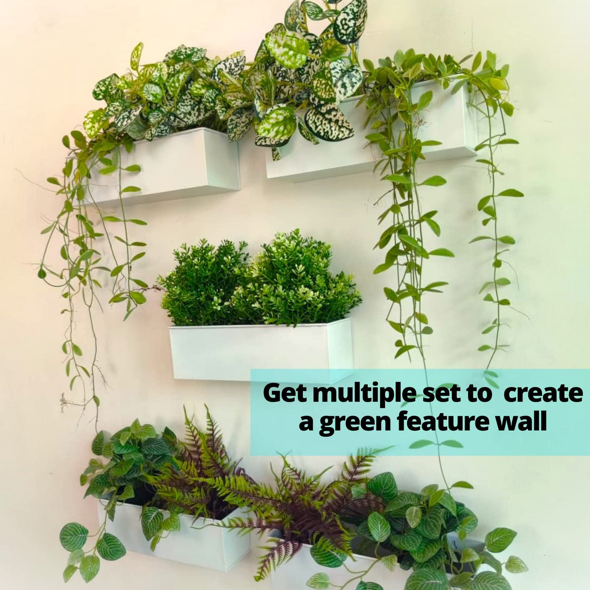 LaLaGreen Metal Wall-Mount Planter Pots
