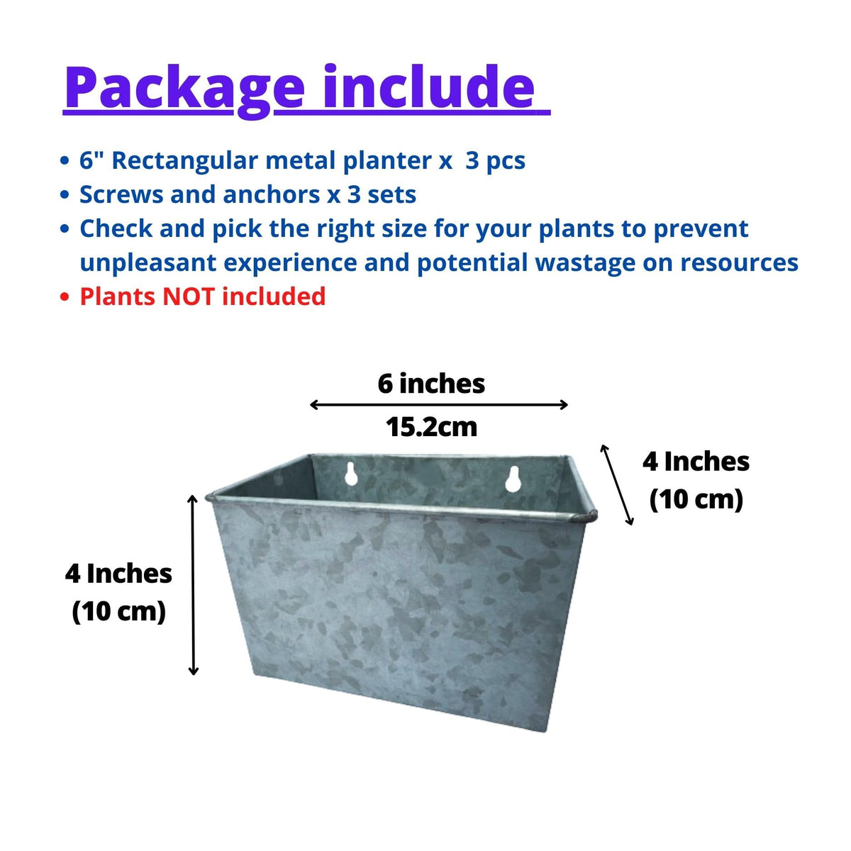 LaLaGreen Metal Wall-Mount Planter Pots