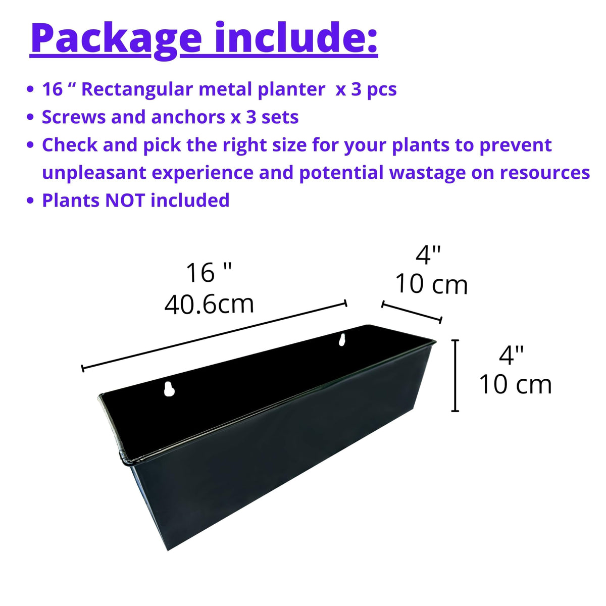 LaLaGreen Metal Wall-Mount Planter Pots