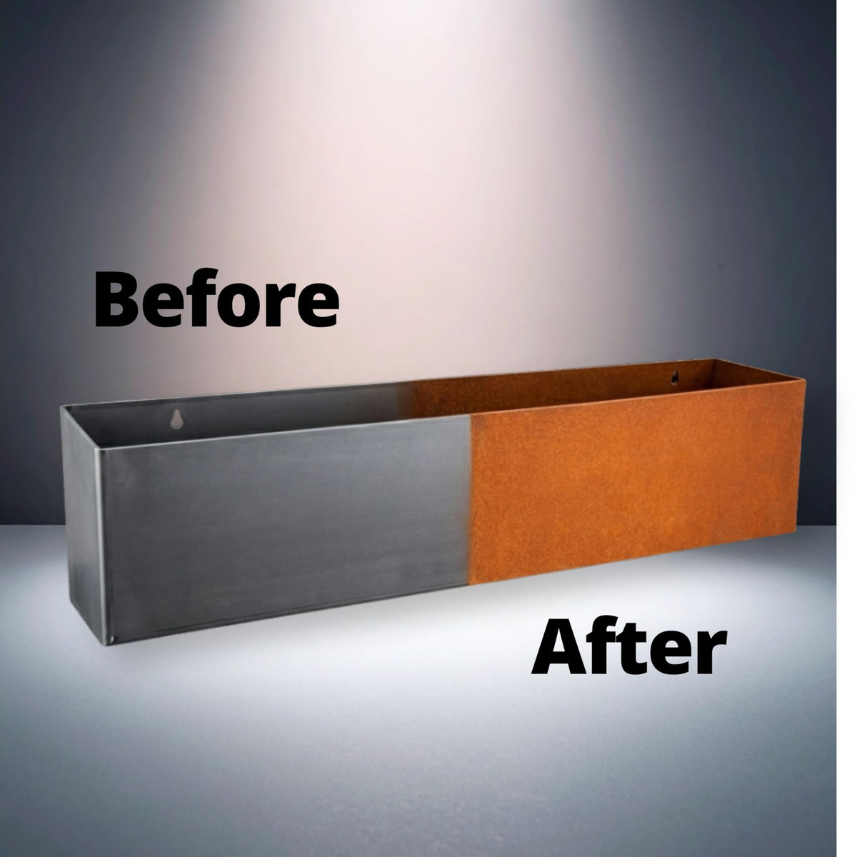 LaLaGreen Triangular Weathering Steel Wall Planters — Rust, 2-Pack