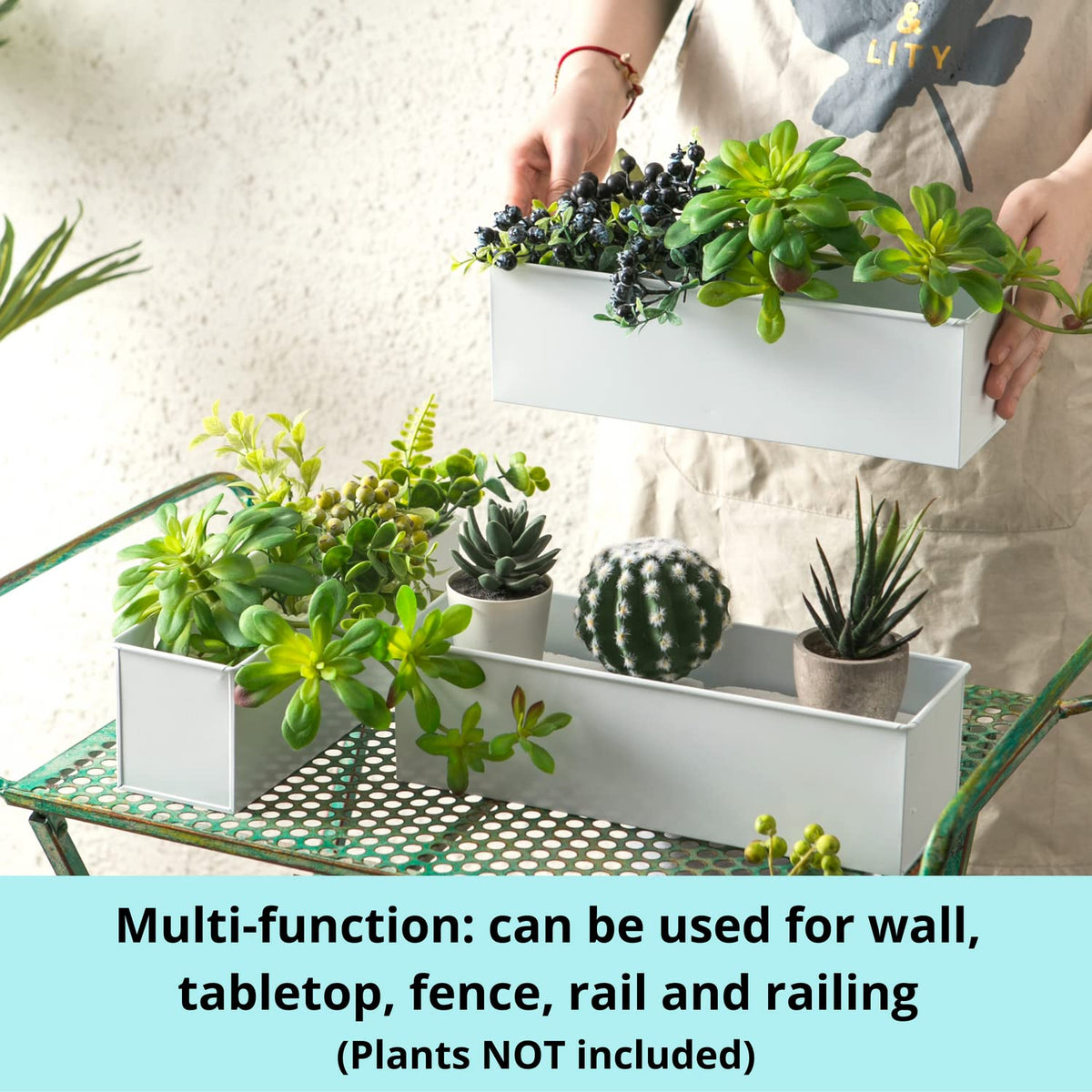 LaLaGreen Metal Wall-Mount Planter Pots