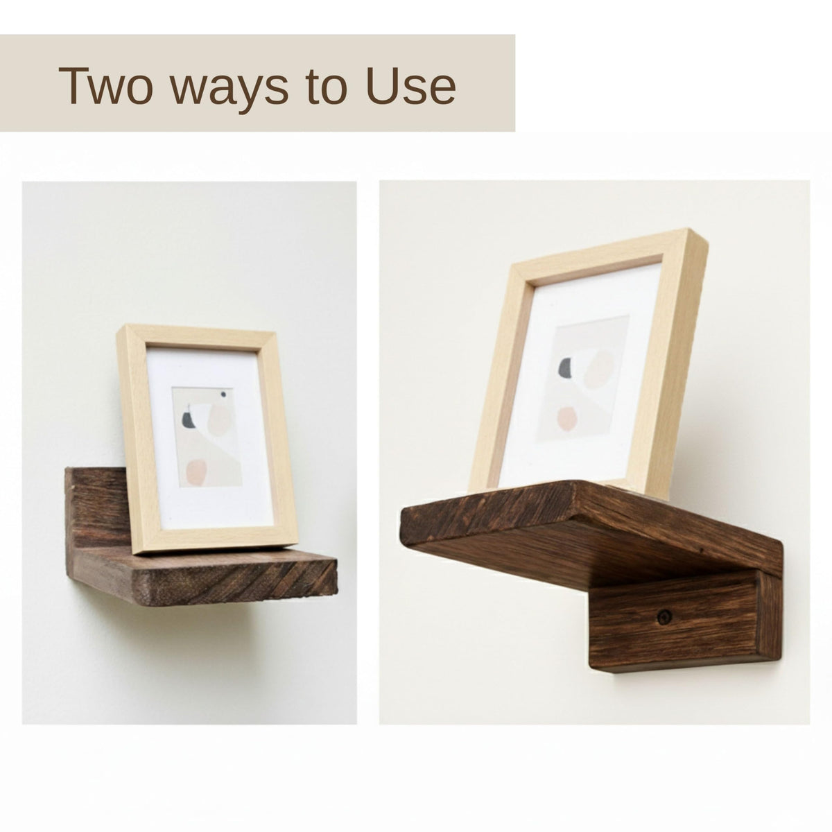 LaLaGreen Wooden Wall Planter Boxes and Floating Shelves Set