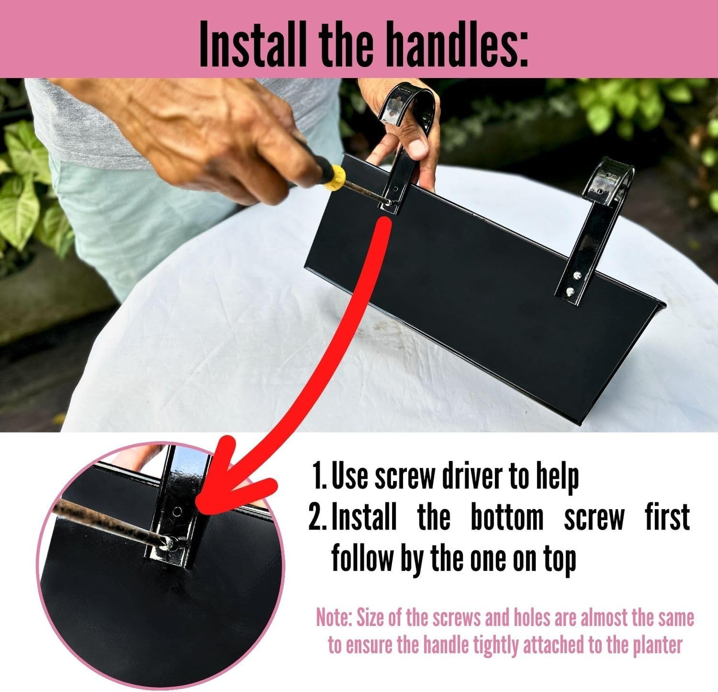 LaLaGreen Rail Planter Box (4 Pack, 16 Inch) Large Black Metal Hanging Flower Pots, Rectangle Outdoor Strawberry Plant Holder Window Balcony Deck Railing Fence Minimalist Farmhouse Countryside Style