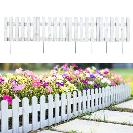 LaLaGreen Short Wooden Garden Edging Fence Panels