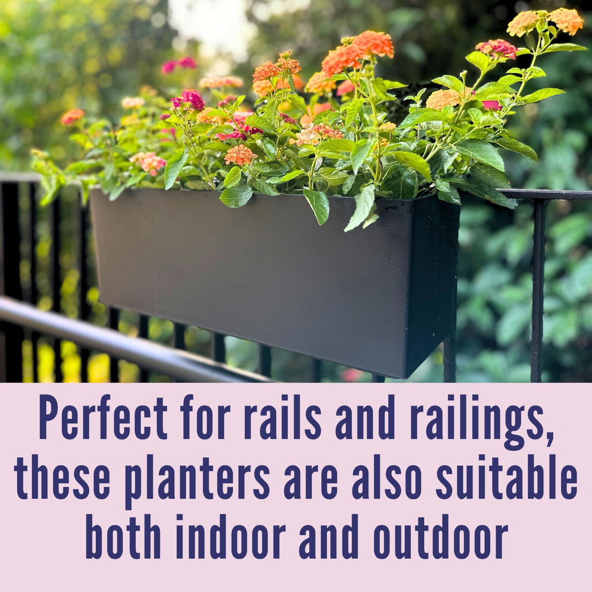 LaLaGreen Self-Watering Railing Planter Boxes with Brackets