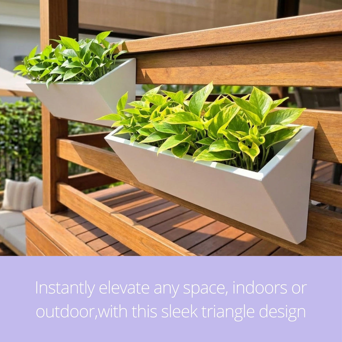 LaLaGreen Triangular Carbon-Steel Wall Planters