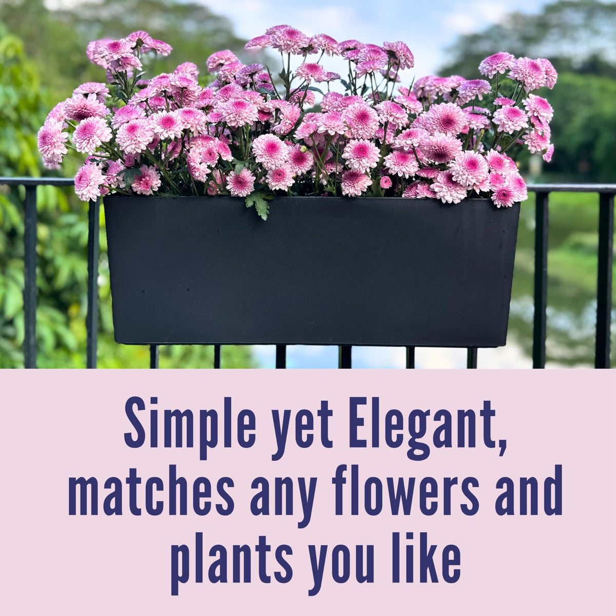 LaLaGreen Self-Watering Railing Planter Boxes with Brackets