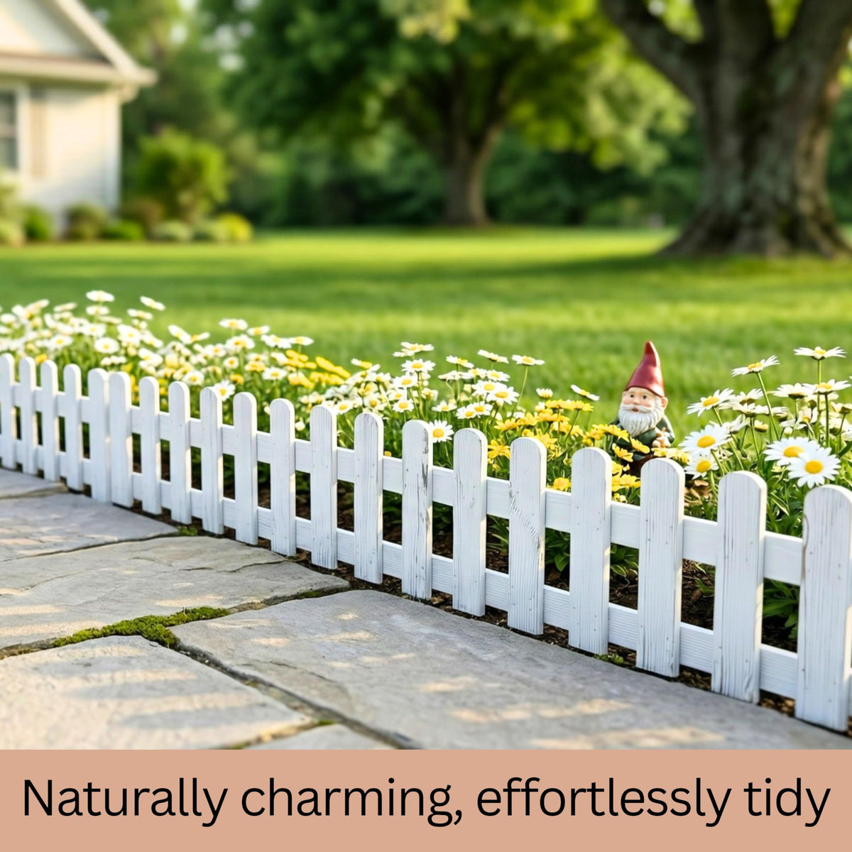 LaLaGreen Short Wooden Garden Edging Fence Panels