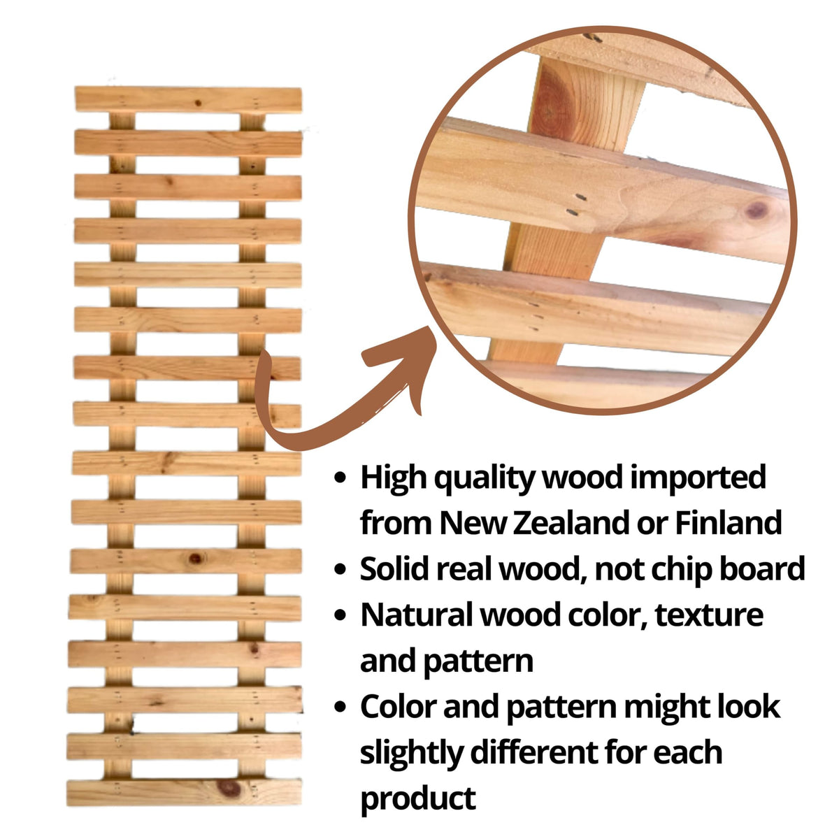 LaLaGreen Natural Wood Ladder-Style Wall Plant Holders