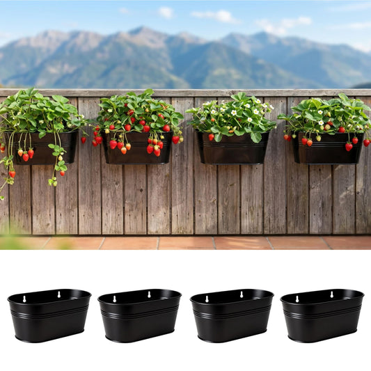 LaLaGreen Oval Metal Wall Planters