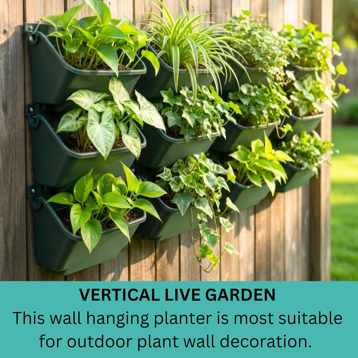 LaLaGreen Vertical Garden Hanging Planters with S-Hooks