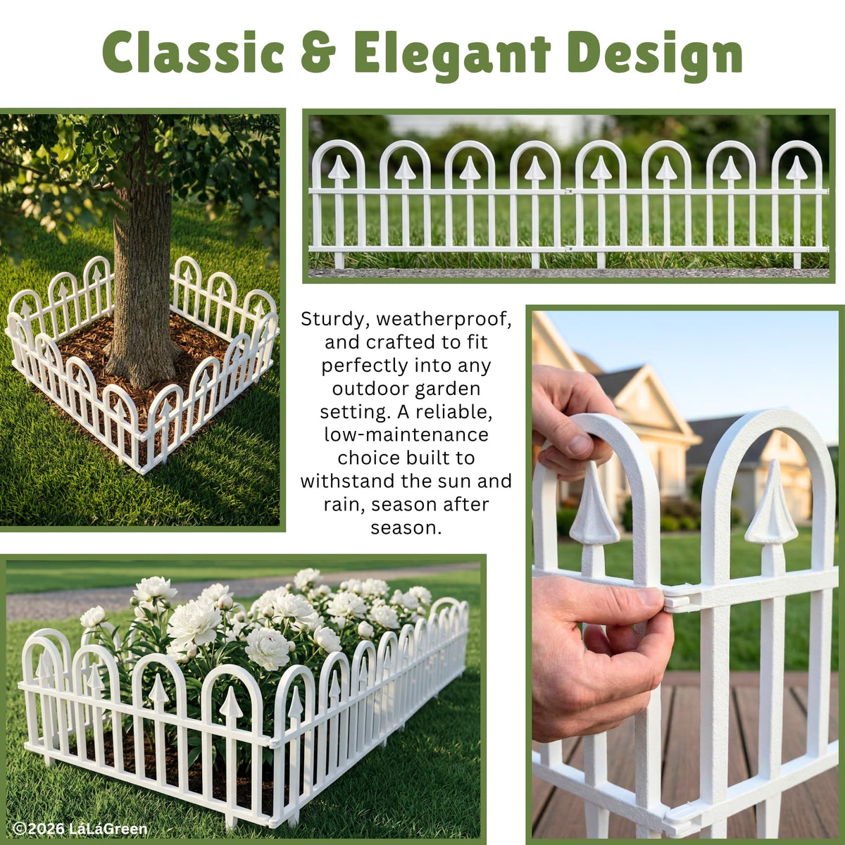 LaLaGreen Small Decorative Garden Edging Panels — 23 x 8.5 in