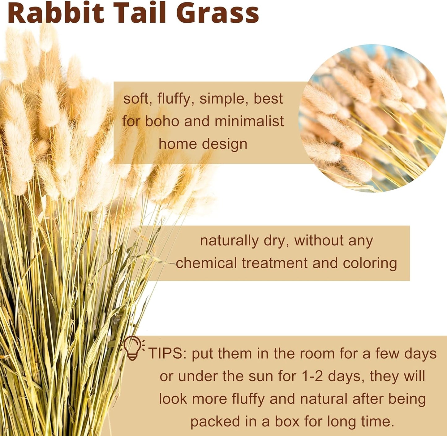 LaLaGreen Wood Wall Planters (2 Pack, 8 Inch), Include Bunny Tails Dried Flowers, Hanging Planter Wooden Box Vase for Indoor Modern Rustic Farmhouse Decor Home Living Room Bathroom Trendy Decoration