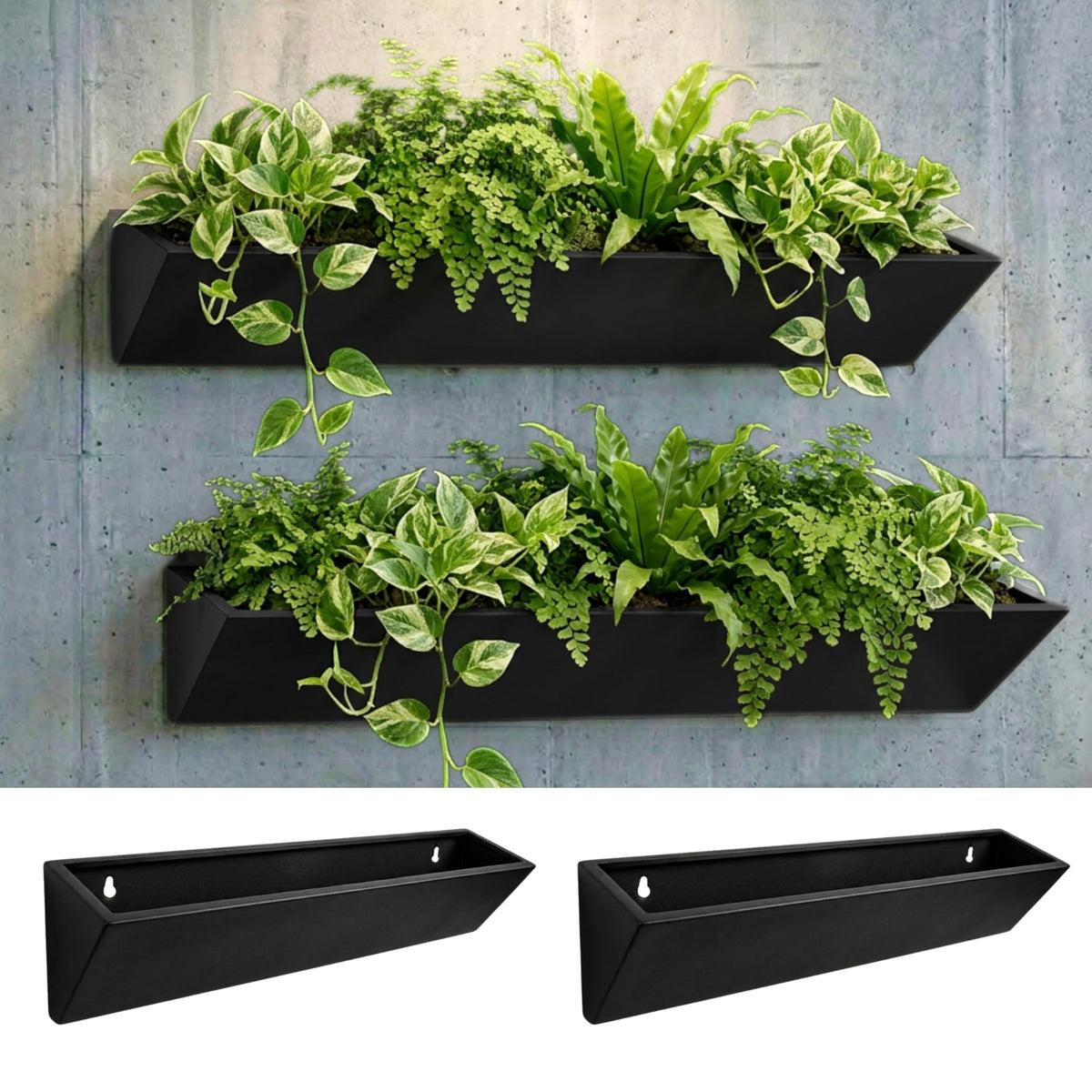 LaLaGreen Triangular Carbon-Steel Wall Planters
