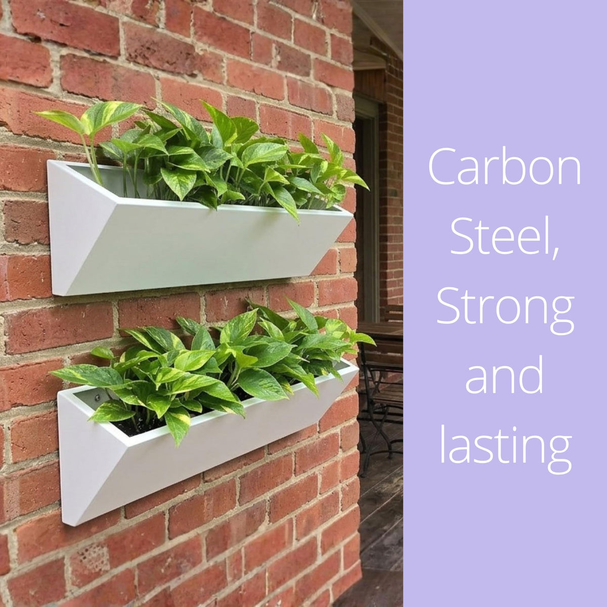 LaLaGreen Triangular Carbon-Steel Wall Planters