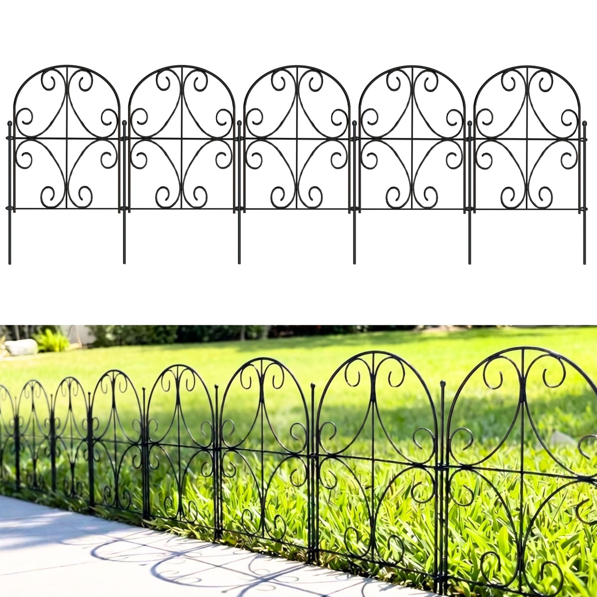 ShopLaLa Decorative Fence (10 Panels) 112.5inx16.5in Animal Barrier Fencing