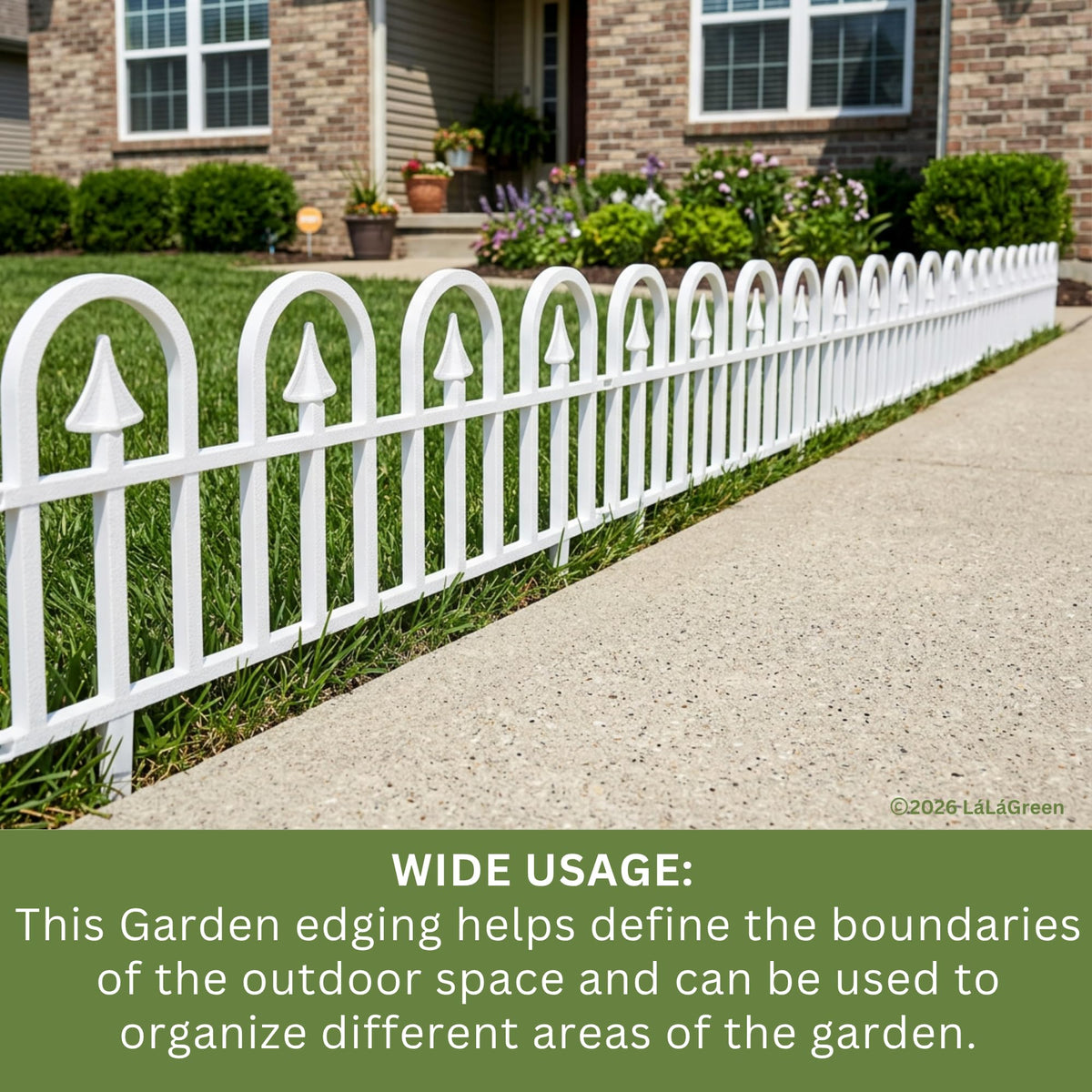 LaLaGreen Small Decorative Garden Edging Panels — 23 x 8.5 in