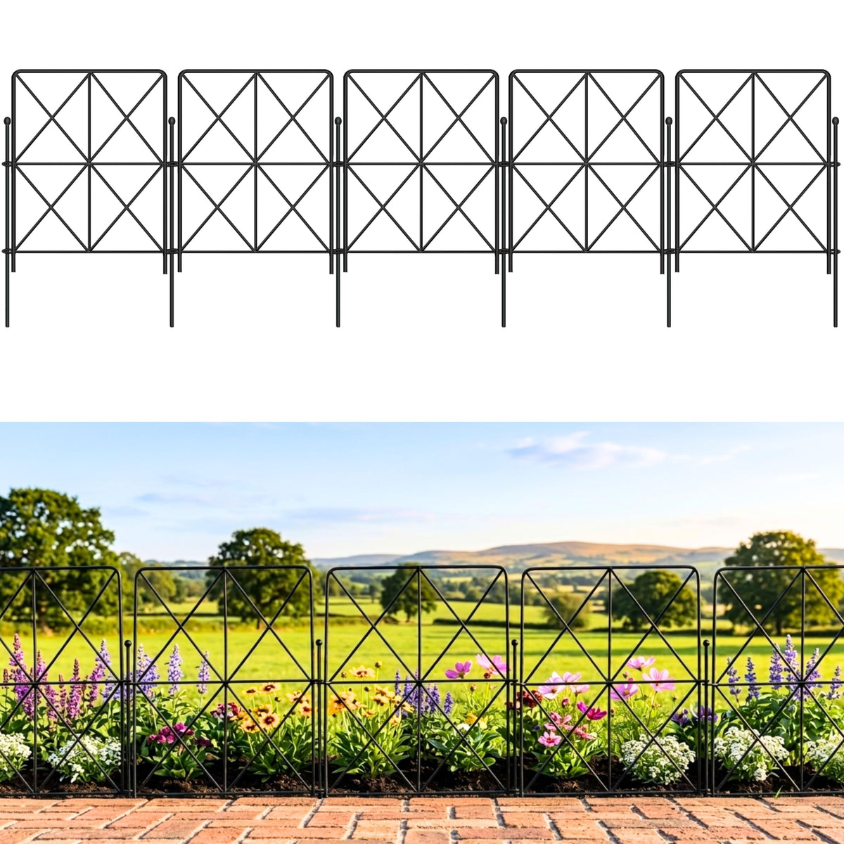 ShopLaLa Garden Fences (10 Panels) 12.5inx16.5in Animal Barrier for Dogs