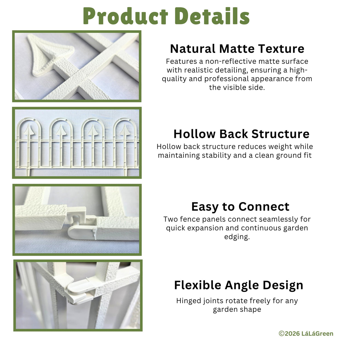 LaLaGreen Small Decorative Garden Edging Panels — 23 x 8.5 in