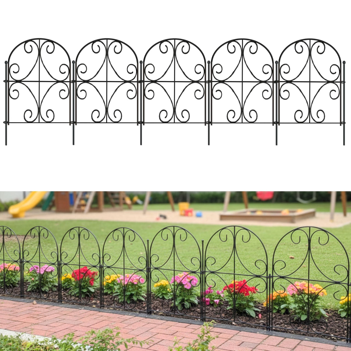 ShopLaLa Garden Fence (20 Panels) 12.5inx16.5in Rustproof Dog Metal Fences