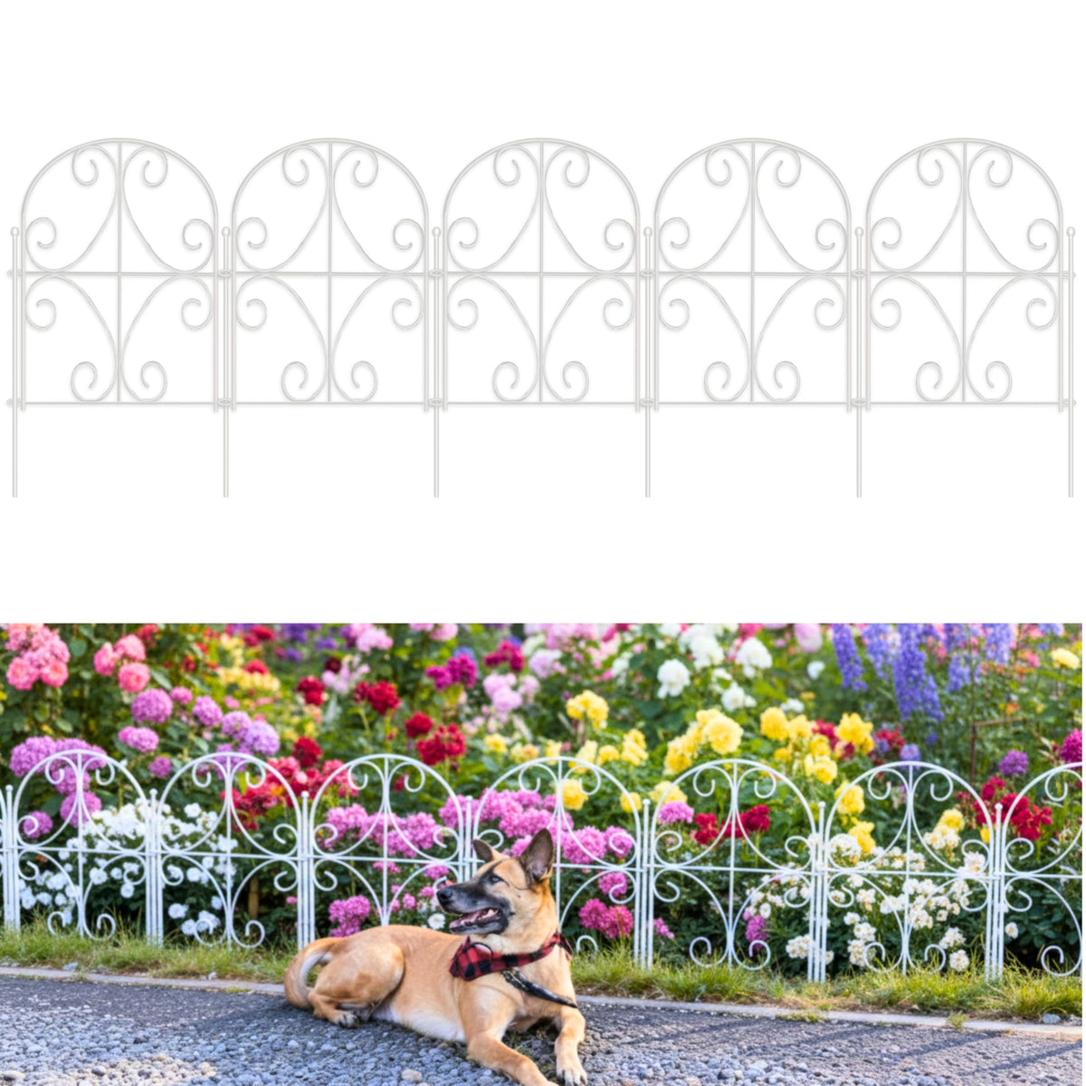 ShopLaLa Garden Fence (10 Panels) 12.5inx16.5in Animal Barrier for Dogs