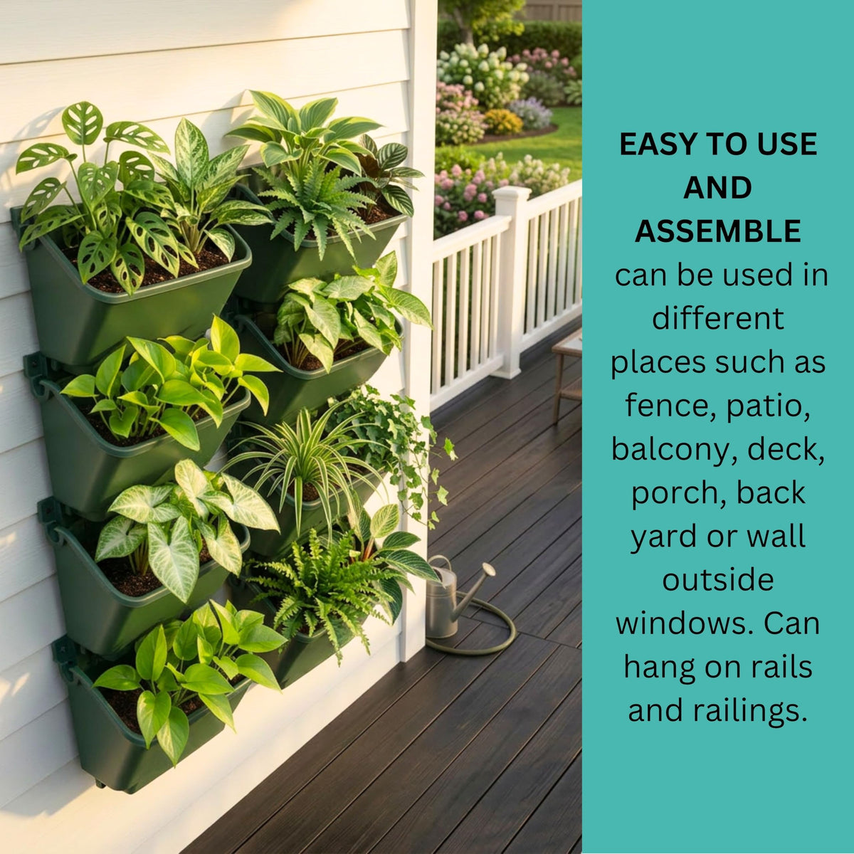 LaLaGreen Vertical Garden Hanging Planters with S-Hooks