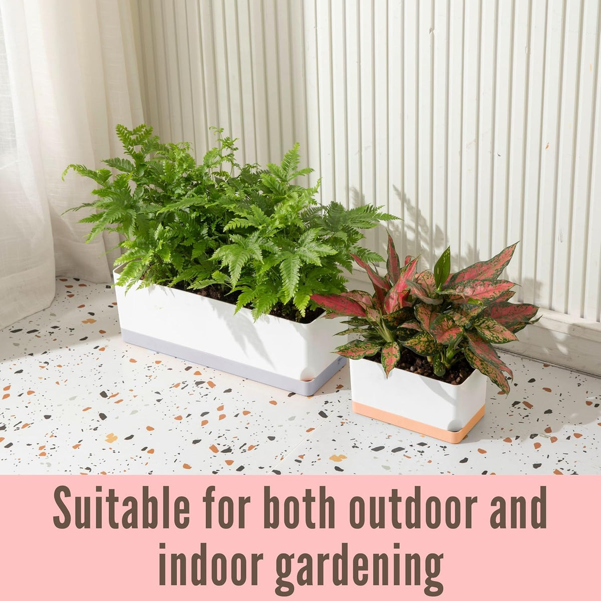 LaLaGreen Mixed-Size Self-Watering Planter Box Set