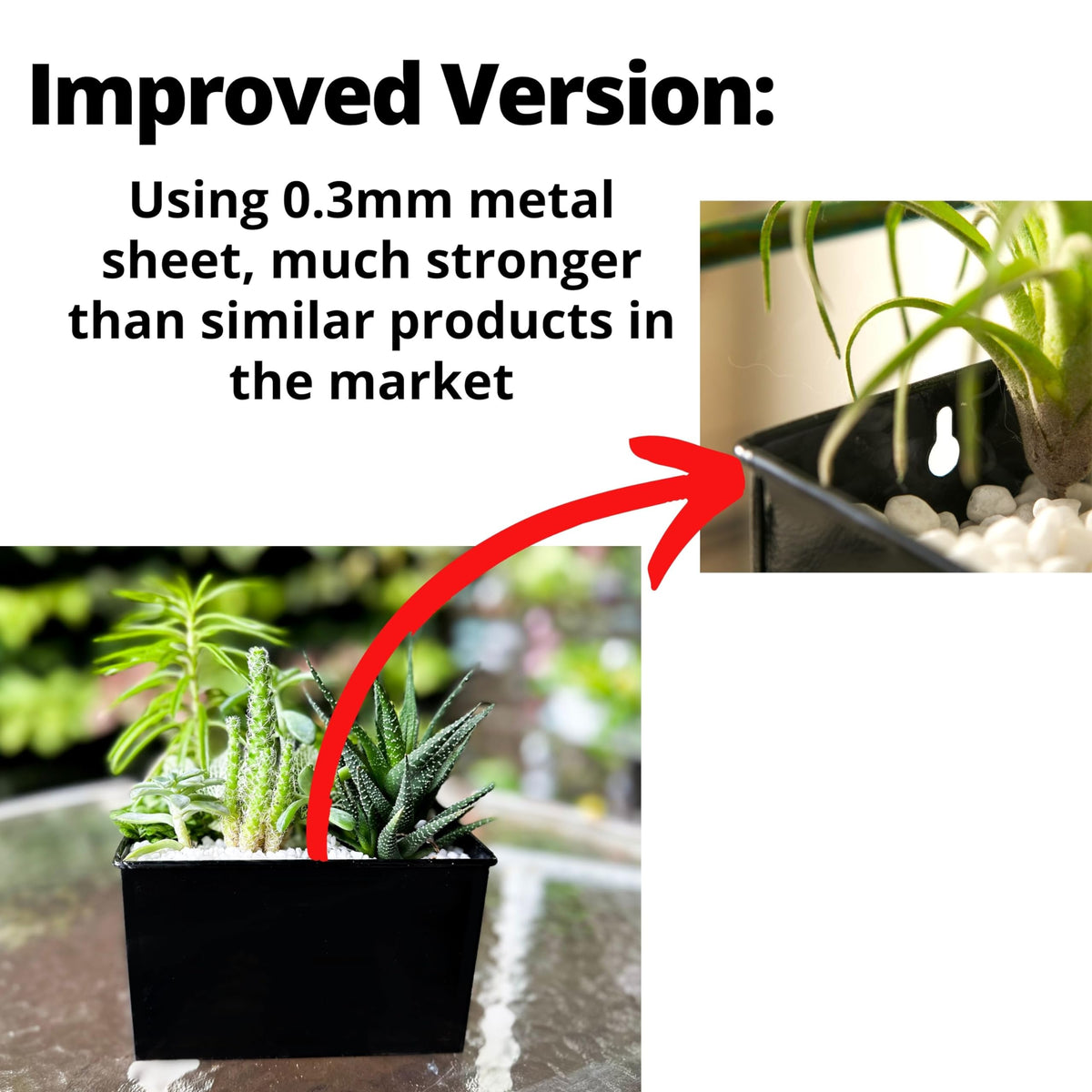 LaLaGreen Metal Wall-Mount Planter Pots