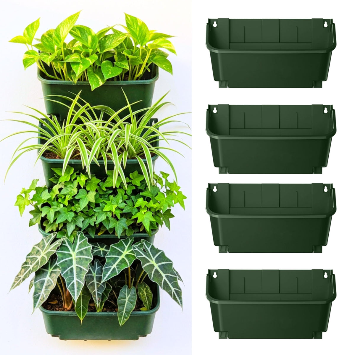 LaLaGreen Vertical Garden Hanging Planters with S-Hooks