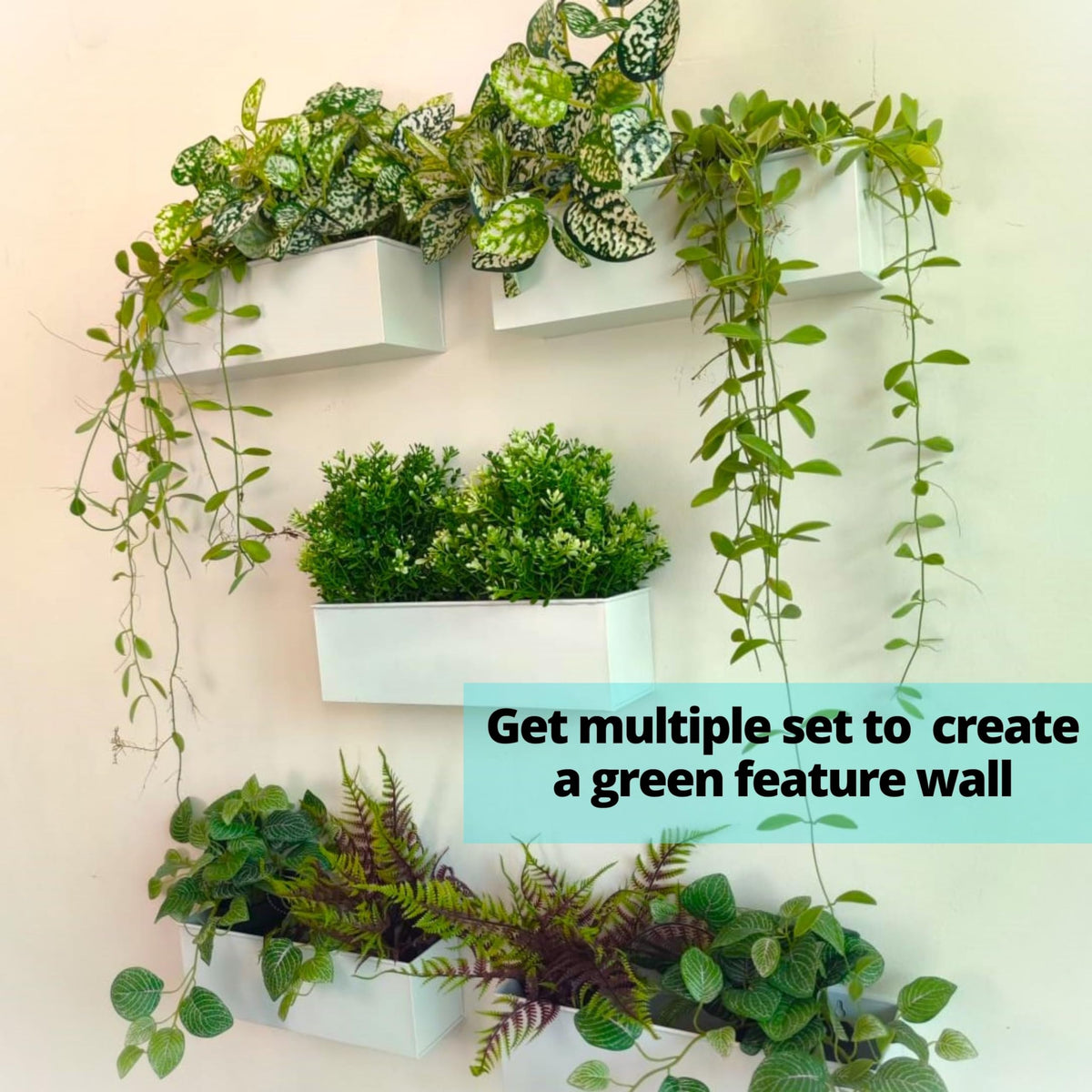 LaLaGreen Metal Wall-Mount Planter Pots