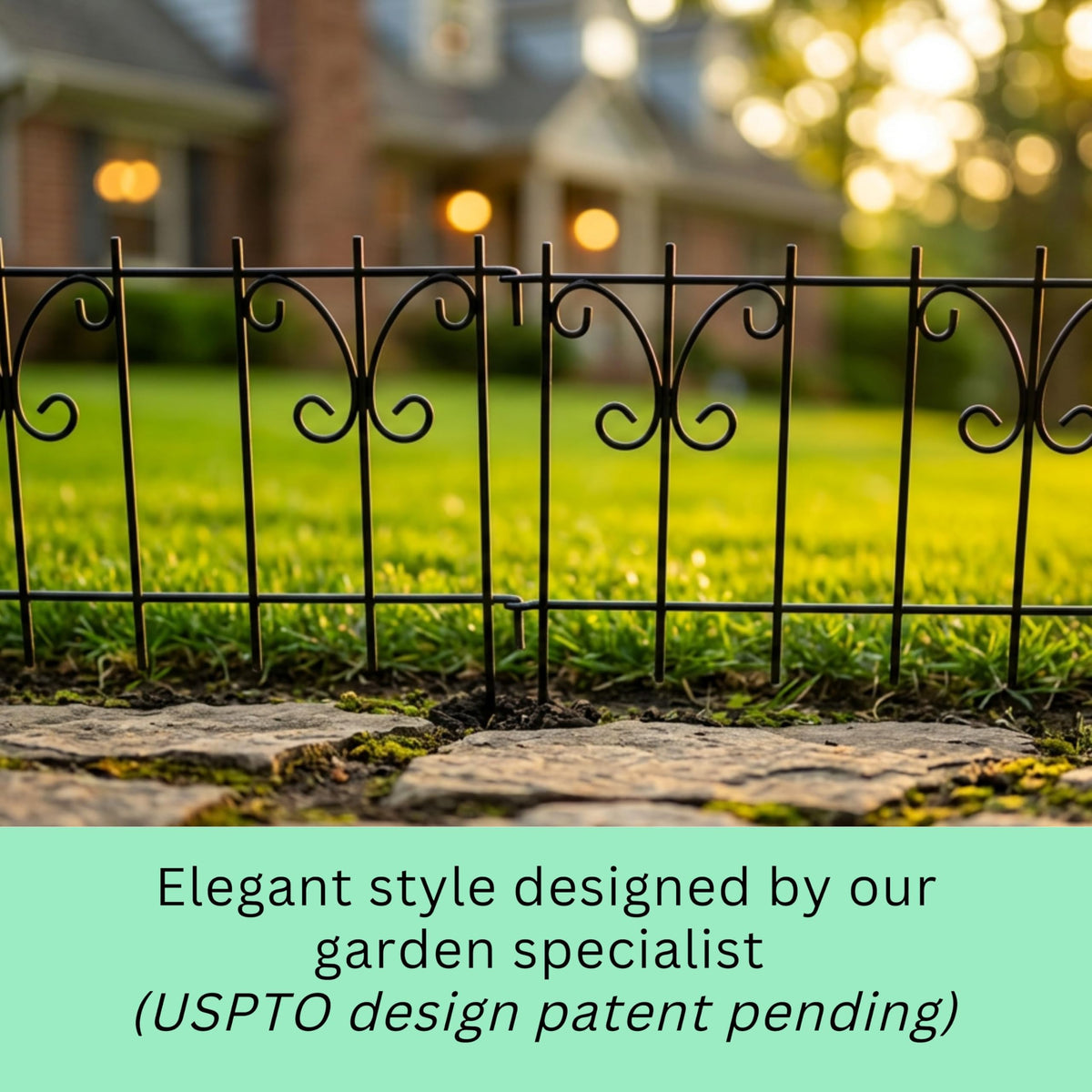 LaLaGreen Butterfly-Pattern Decorative Metal Garden Fence and Animal Barrier Panels — 12.5 x 16.5 in