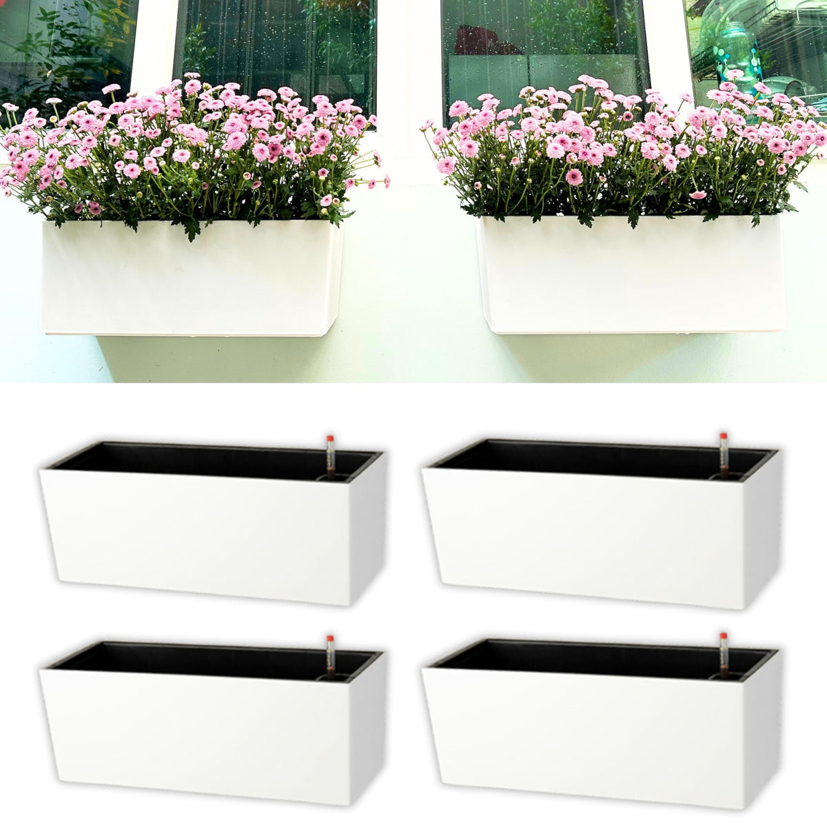 LaLaGreen Self-Watering Wall and Window Planter Boxes