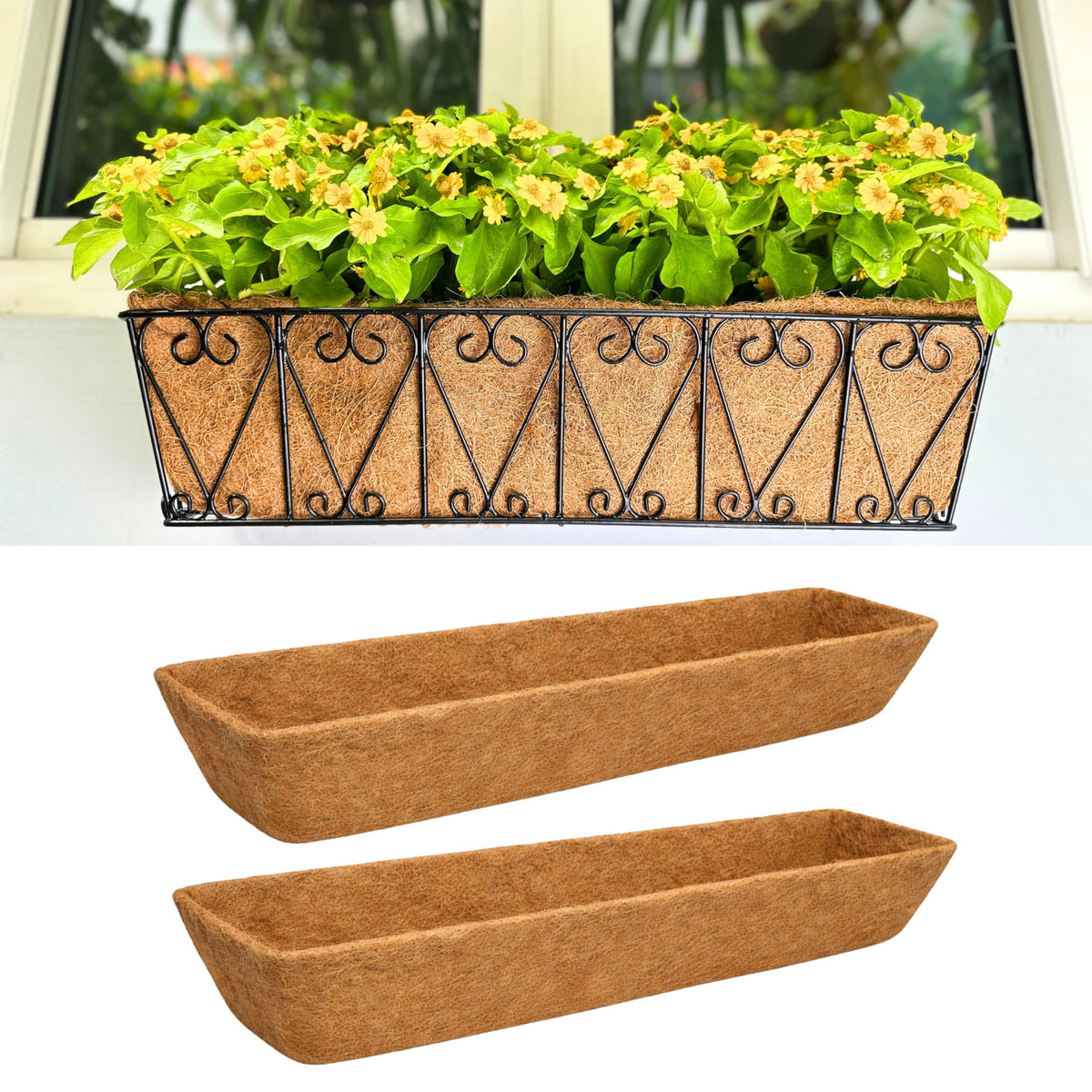 LaLaGreen Rectangular Coconut Coir Replacement Liners