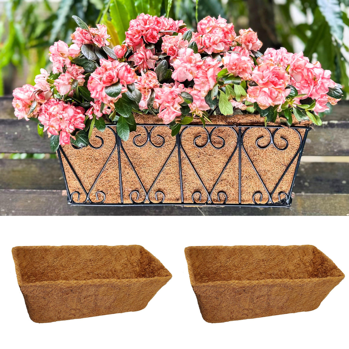 LaLaGreen Rectangular Coconut Coir Replacement Liners