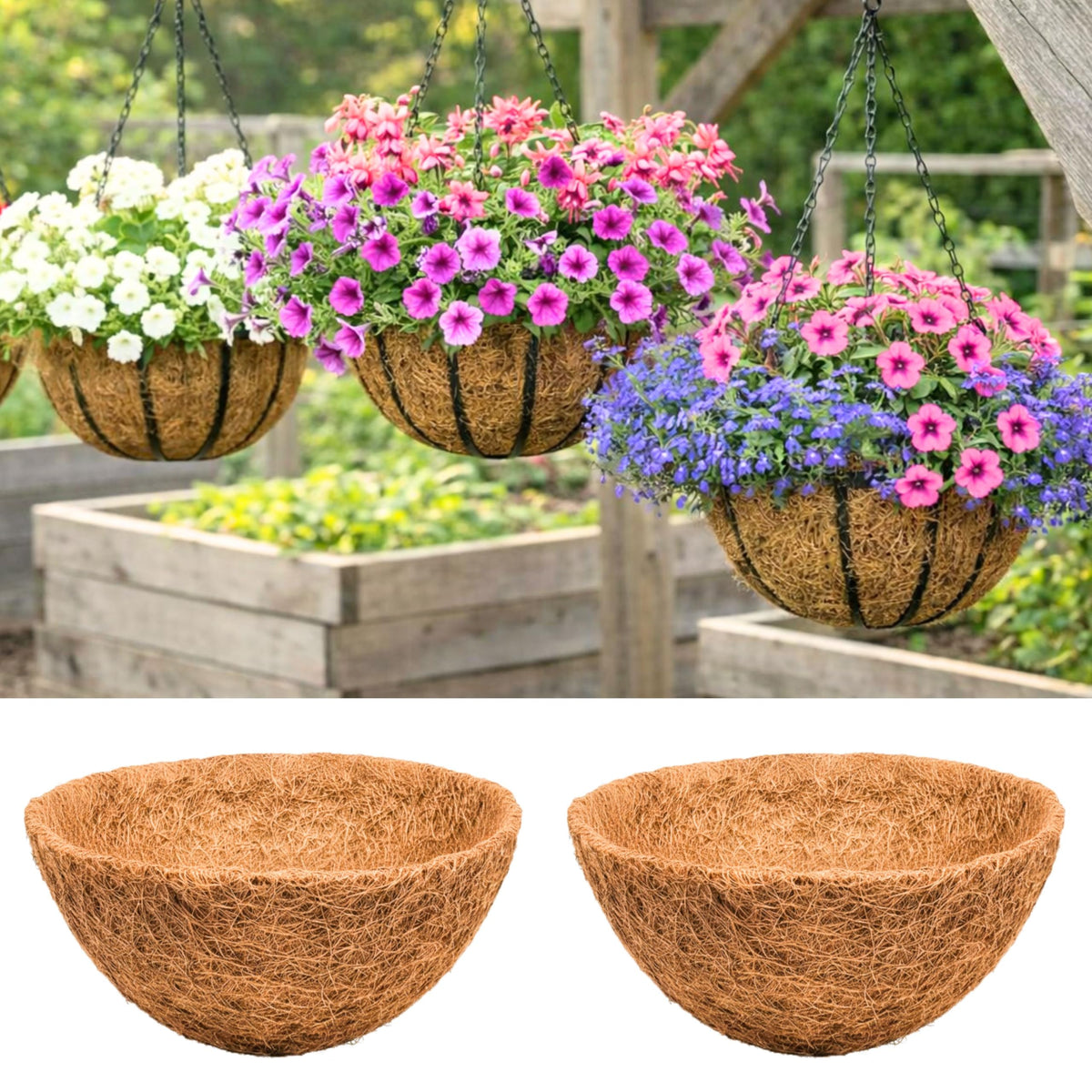 LaLaGreen Round Coconut Coir Replacement Liners