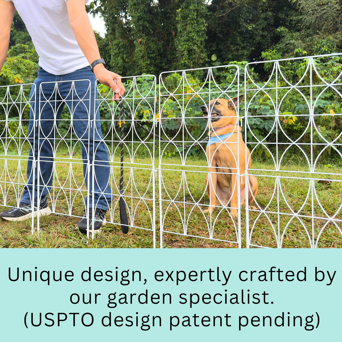 ShopLaLa Decorative Metal Fence (10 Panels) 12.5inx31in Fences for Dog