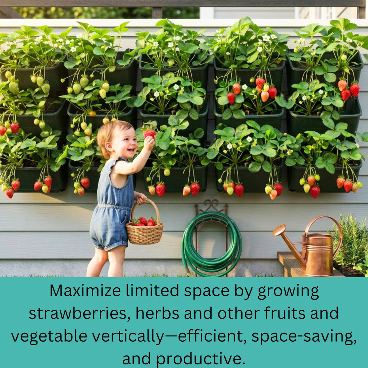 LaLaGreen Vertical Garden Hanging Planters with S-Hooks