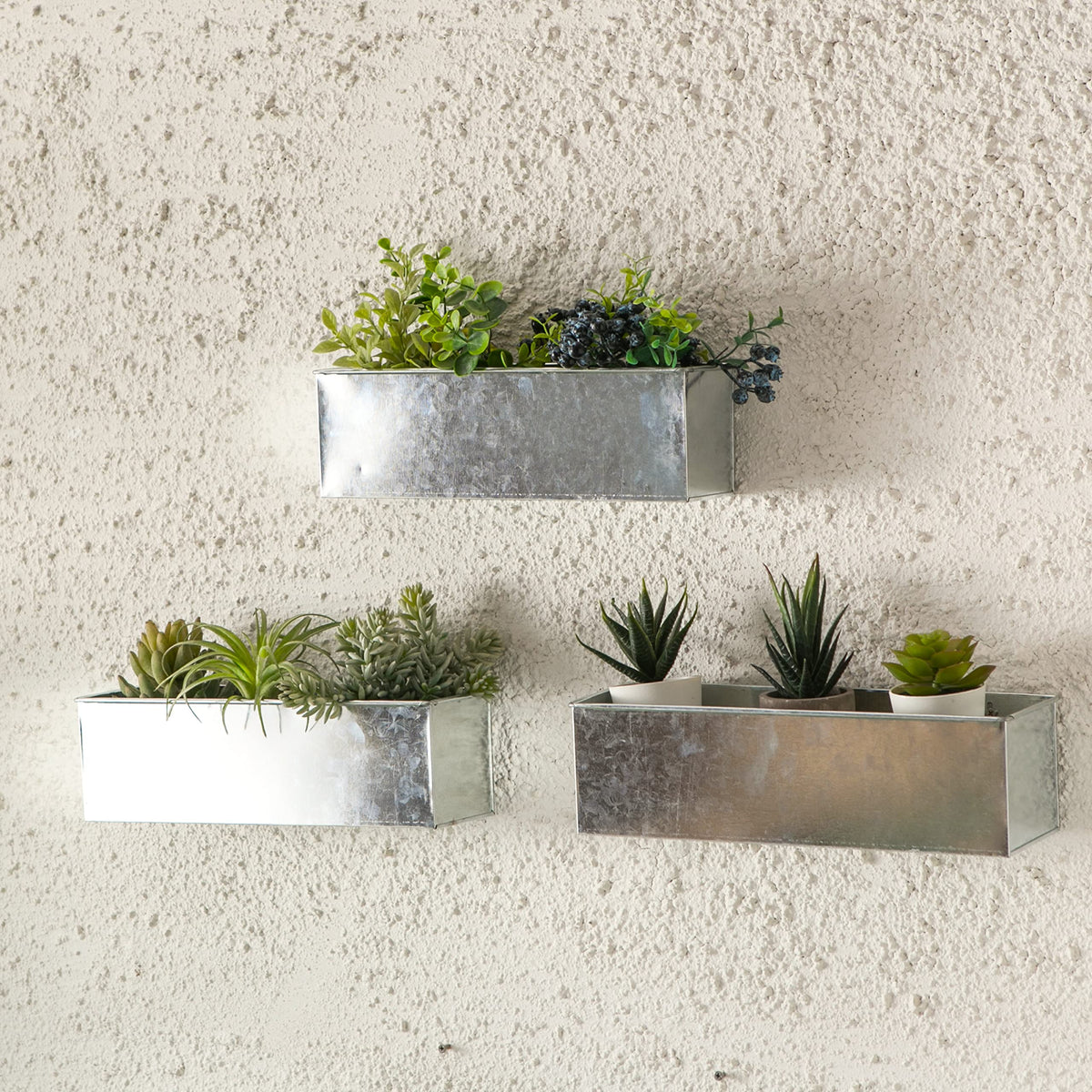 LaLaGreen Metal Wall-Mount Planter Pots