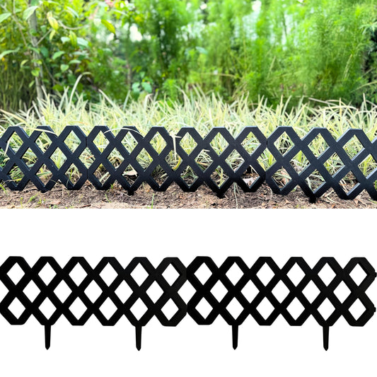 LaLaGreen Plastic Garden Edging Fence Panels — 23 x 8.5 in