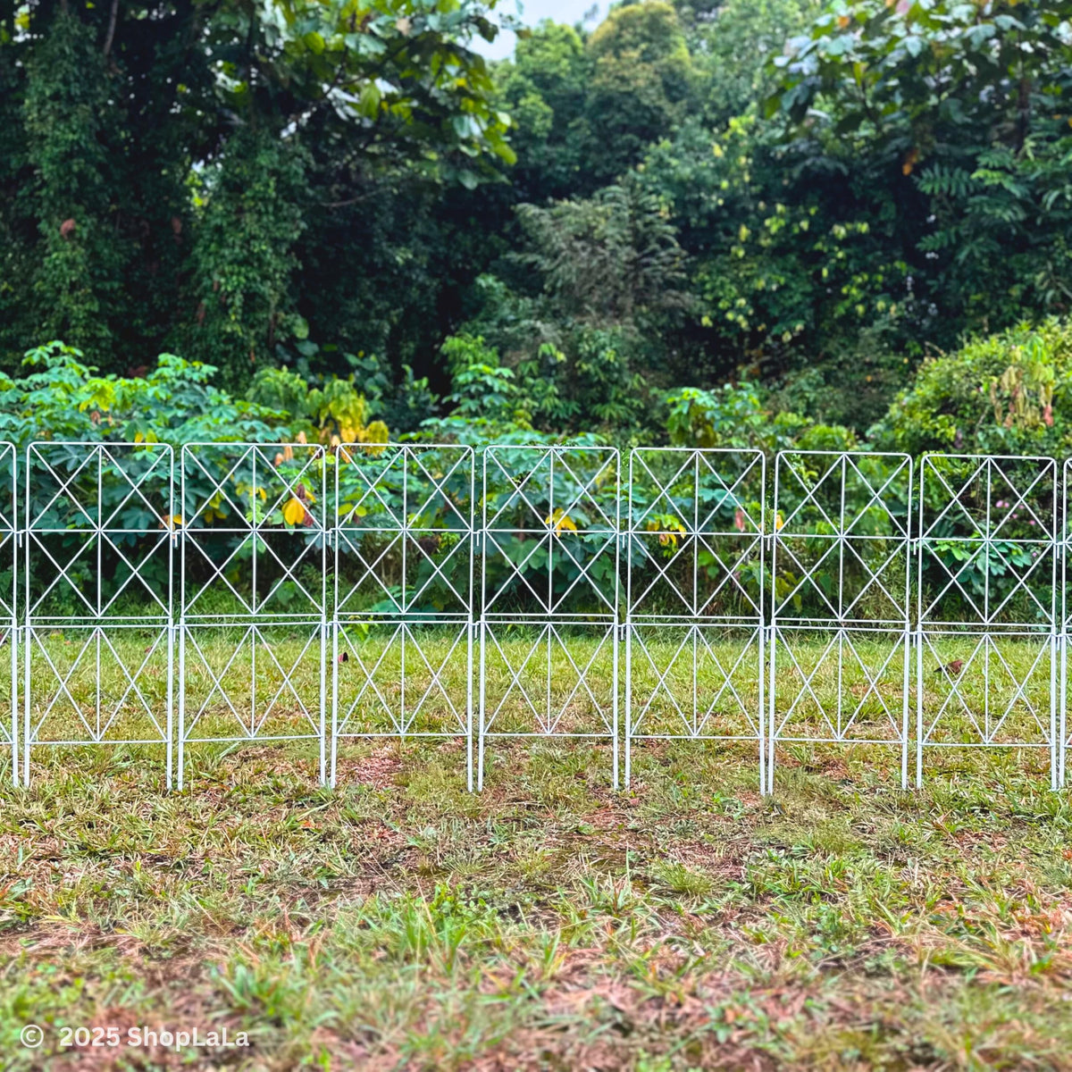 ShopLaLa Decorative Metal Fence (10 Panels) 12.5inx31in Fences for Dog